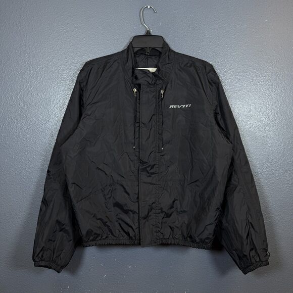 REV’IT 48 men’s black windbreaker «TORNADO» jacket Motorcycle full zip - Picture 1 of 10